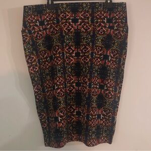 LulaRoe Skirt Woman’s 2x pattern creative stretchy bottom waste plus size